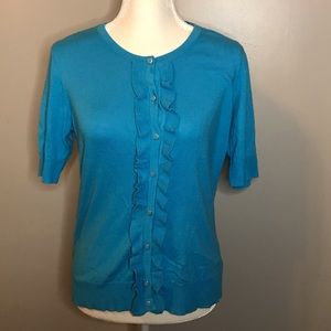 🌸NY&CO Ruffled Short Sleeve Cardigan (7)